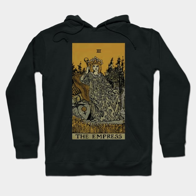 The Empress Tarot Card Hoodie by VintageArtwork